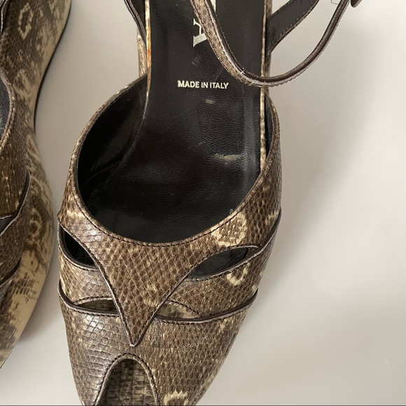 Prada Size 39 reptile print heeled sandals - Picture 11 of 12